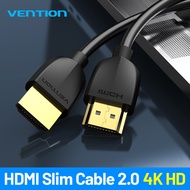 【COD】Vention สาย HDMI Slim HDMI เป็น HDMI 2.0 HDR 4K 60Hz สำหรับ Splitter Extender 1080P สำหรับ PS4 HDTV Projector 1m 3m สาย HDMI