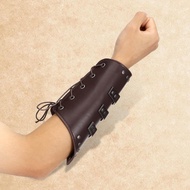 Cosplay Props Vintage Pu Wide Bracers Tie Arm Armor Pirate Knight Gauntlet Wristband Bracer Accessor