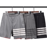 Thom Browne new suit shorts men's and women's Korean-style yarn-dyed four-bar shorts yj