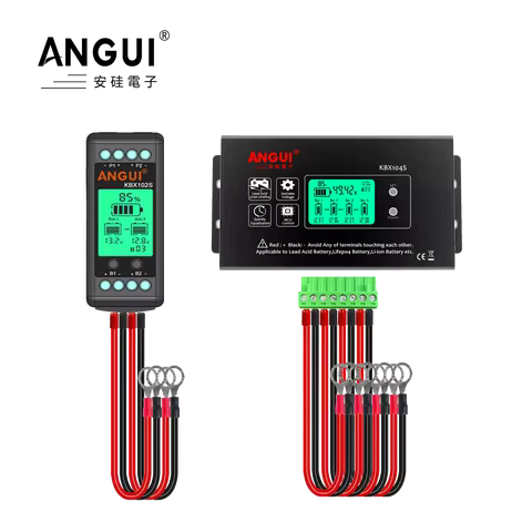ANGUI Battery Monitor Balancer 4S Battery Equalizer LCD Active Gel AGM Lead Acid Li li-ion LiFePO4 4