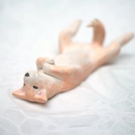 柴犬　瓷偶　公仔　筷架