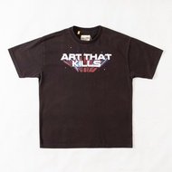 GALLERY DEPT สไตล์ไฮสตรีท ล้างทำความสะอาดทำเสื้อยืดปอนด์เก่าสะอาดสำหรับผู้ชายและผู้หญิงแขนสั้น FOGBE