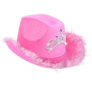 Topi Koboy  Payet Wanita /Topi Koboi Barat /Topi Cowgirl Pink untuk Wanita Anak Perempuan Topi Cowgi