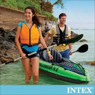 小江的店--【INTEX】挑戰者K2-雙人運動獨木舟/橡皮艇 (附雙漿+手壓幫浦)(68306)