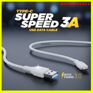[HWARTZ] V-GeN VGC-36 Fast Charging QC 3.0 3A Type C Data Cable 1 Meter Type C Cable