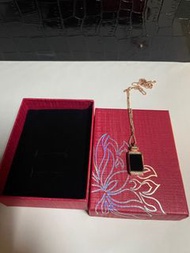 翡翠小無事牌吊墜頸鏈（墨翠）