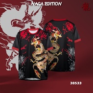 RDYSTOCK 40857； Ë BAJU NAGA DRAGON patterned jersey design-