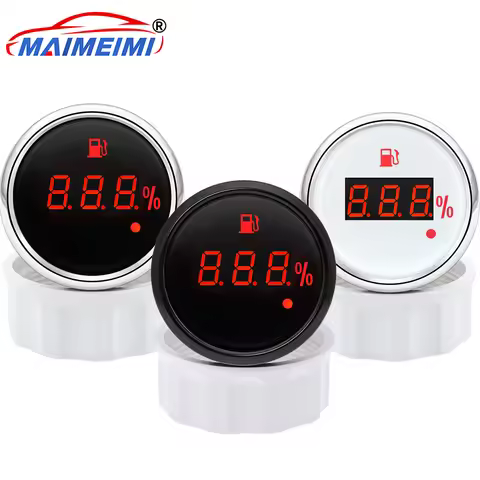 0-190ohm/240-33ohm Fuel Level Gauge Waterproof Car Fuel Gauge with Red Backlight Working Volt 9~32V 
