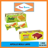 Apollo Pandan/Chocolate Layer Cake 24 x 18Gr
