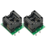 2 Unit Modul Penukar Soket SOIC8 SOP8 ke DIP8 Penyesuai Kuasa Keluaran Pemrogram dengan Penyambung 1