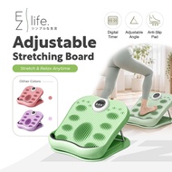 EzLife Adjustable Stretching Board Calf Stretcher Slant Board with Timer Leg Foot Stretch Exercise F