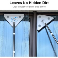 CTIME 78'' Window Squeegee with Extension Pole, 3-in-1 Professional Window Cleaning Kit, Triangle Ou