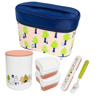 Moomin - Skater Moomin 姆明阿美午餐盒姆明阿美飯盒(Pink Forest)不銹鋼保溫午餐罐和便當盒 560ml Moomin 午餐袋/多用途袋 平行進口