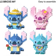 LS BRICKS Stitch & Angel Building Blocks Micro Diamond Bricks DIY 3D Figure Toy Collection