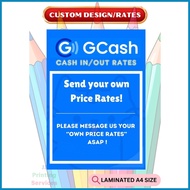 Gcash Cash-in Cash-out Rates Signages