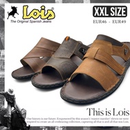 The Lois Ultimate Comfort-pro Men’s Excellent Leather Slip On Plus Size XXL Sandals Sandal Kulit Lel