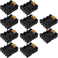 ECSiNG Pack of 10 8 Pin Power Relay Socket Octal Relay Socket Compatible with MK2P/AH3/ASY/DH48/QX-1