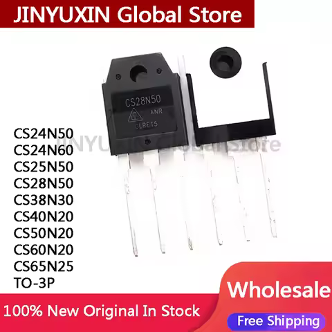 5Pieces CS24N50 CS24N60 CS25N50 CS28N50 CS38N30 CS40N20 CS50N20 CS60N20 CS65N25 TO-3P IC Chip In Sto