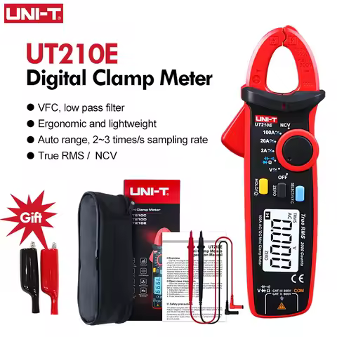 UNI-T UT210E UT210D AC DC Current Clamp Meter 100A Amperimetric Clamp Multimeter Digital Ammeter Pli