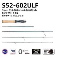 Fishingfans 1.55-1.8m 52-6 UL Cork Handle FUJI O GUIDE 1-8g Fishing Carbon UL ultralight Travel Port