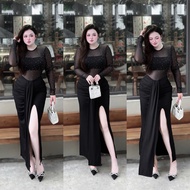 Stone mesh bodycon dress with thigh slit to flatter your figure in all sizes 40kg - 85kg