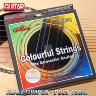 ALICE A407C Colourful Acoustic Guitar String Colorful Steel Colorful Coated Copper Alloy Wound A-407