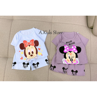 T-shirt Set Kids Girl Shirt Baju Budak Perempuan Baju Kanak Kanak Perempuan Set Baju Baby-Random Colour (7-18KG)