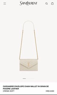 YSL Cassandre Envelope Chain Wallet