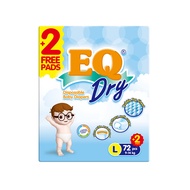 EQ DRY Disposable Baby Diapers Large 72's