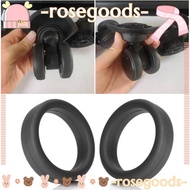 LT103ROSE 2/4Pcs Rubber Ring, Silicone Thick Flat Luggage Wheel Ring, Durable Stretchable Elastic Flexible Wheel Hoops Luggage Wheel