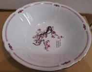 早期大同梅花瓷碗 碗公湯碗公-直徑23公分- 2 碗合售