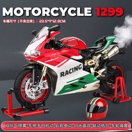 โมเดลรถจักรยานยนต์ Ducati V4R ไฟดับได้ ต้นฉบับสำหรับผู้ชาย เรียลลิสต์ โมเดลรถจักรยานยนต์สำหรับสะสม ข