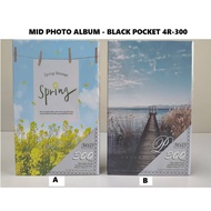 MiD Photo Album Picture Holder 4R 300 Black pockets /  Album Foto MiD – 4R 300 Poket Hitam / MiD 相册本