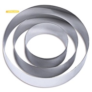 【yves_service】4/6/8 Inch Round Cake Mold Stainless Steel Baking Tool Cake Ring Set Biscuit Cutter En