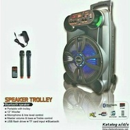 Speaker Portable DAT 12 Inch ADS TCM12A Bluetooth + 2 Mic Wireless