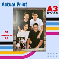 A3 PHOTO PRINT (11.7x16.5 inches) w/FREE 3R