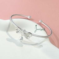 S999 Silver Ribbon Love Bracelet S999纯银蝴蝶结的爱手镯