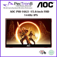 AOC 16G3 15.6" FHD 144Hz Portable Monitor with Adaptive Sync, USB-C, VESA Mount