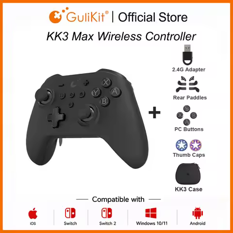 GuliKit KK3 MAX Controller KingKong 3 Gamepad with Hall Effect Joysticks & Triggers for Windows Nint