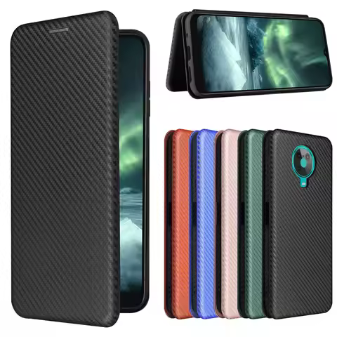 For Nokia G10 G20 Case Luxury Flip Carbon Fiber Skin Magnetic Adsorption Case For Nokia G10 G20 G 10