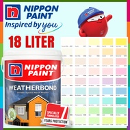 🔥 FOC FREE GIFT 🔥18 LITER NIPPON WEATHERBOND  EXTERIOR WALL PAINT /CAT DINDING LUAR RUMAH ( PAGE A )