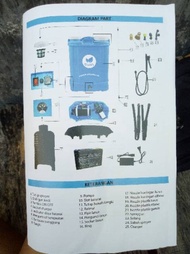 Sprayer Elektrik 16 Liter Sprayer Disinfektan Electric Cas Gendongan Alat Semprot Hama Tanaman