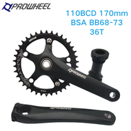 PROWHEEL Road Bike Crankset 110 BCD 170mm DECKAS 36T 38T 40T 42T 44T 46T 48T 50T 52T Sprocket Chainr