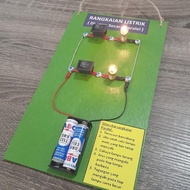 Rangkaian listrik PARALEL 2 lampu dan 2 saklar untuk tugas IPA SD SMP