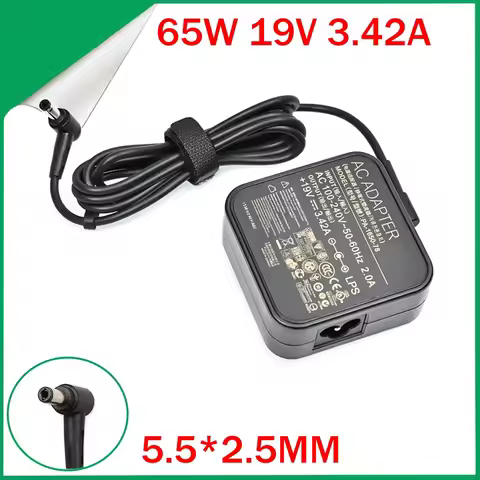 19V 3.42A 65W 5.5x2.5mm AC Adapter Laptop Charger For Asus K401 A501 A501LB K501 K501LB K555L X452 K
