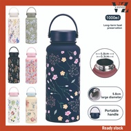 1000ML  Stainless Steel Water Bottle Tumbler Sports Cup Printed Botol Air Tumbler Tahan Sejuk