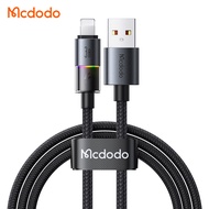 Mcdodo USB-A Để Cáp Lightning Với 7 Đèn Đầy Màu Sắc Cho iPhone 11 12 13 14 Pro Max Mini XS XR X SE 8