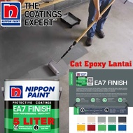 SINAR Nippon 5 LITER EA7 epoxy floor paint / cat lantai rumah epoxy simen, besi, mosaic, tile, clear