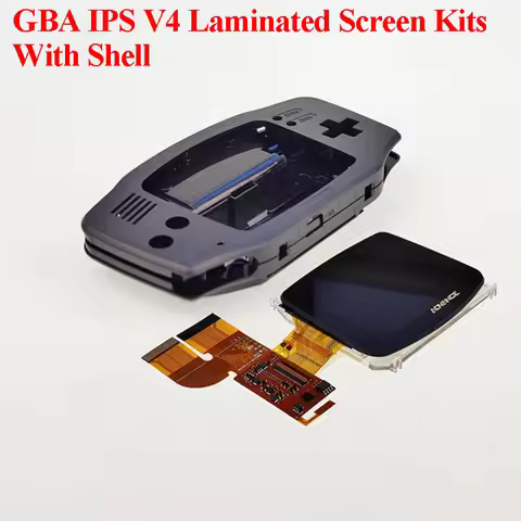 Full New GBA IPS V4 Laminated Screen Kits for Gameboy Advance IPS Screen 15 Levels High Brightness G