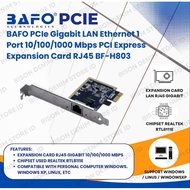 BAFO PCIe Gigabit LAN Ethernet 1 Port 100/1000 Mbps PCI Express Expansion Card RJ45 BF-H803